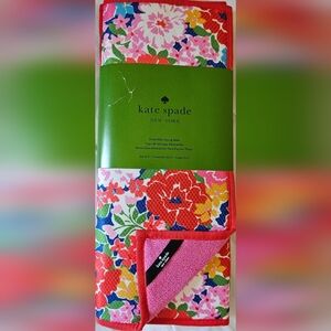 Kate Spade New York - Pair of Reversible Floral and Solid Drying Mats